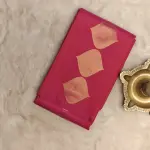 Rani pink contemporary with gold and silver zari design silk Saree