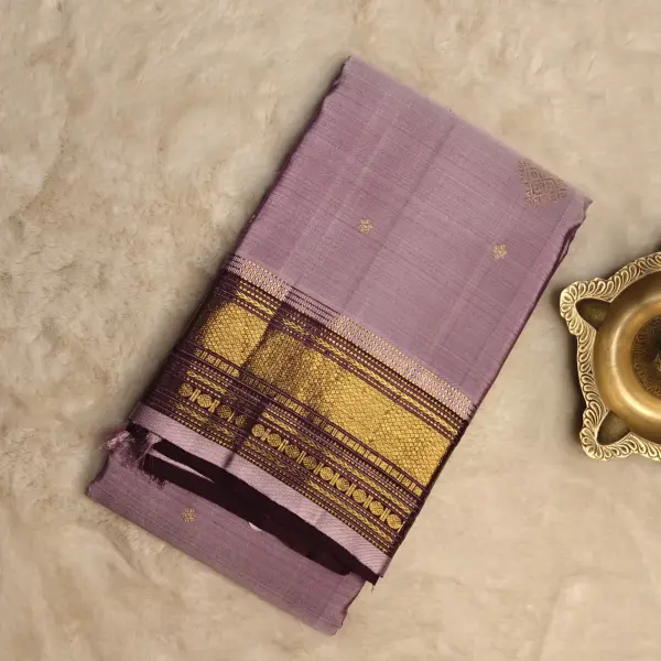 Lavender Pure kanchipuram silk saree