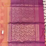 Orange with maroon border soft silk saree