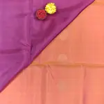 Orange with maroon border soft silk saree