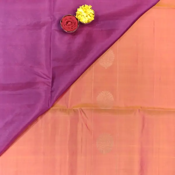 Orange with maroon border soft silk saree