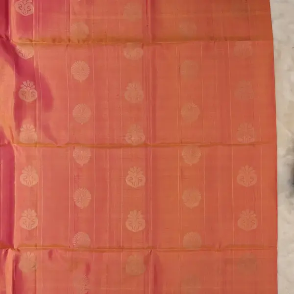 Orange with maroon border soft silk saree