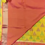 Yellow with orange border soft silk saree