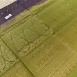 Wine with green border soft silk saree