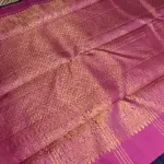 Navy Blue borderless checks with mango motifs silk saree