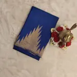 Royal Blue Temple border silk saree