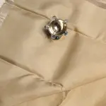 Beige self design silk saree