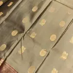 Mehendi green with maroon contrast silk saree