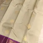 Soft Cream with Pink border silk saree