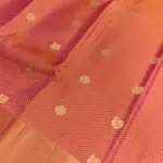 Orange Peacock motifs silk saree