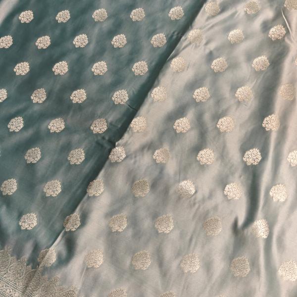 Powder Blue all over buttas benaras saree