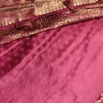 Maroon jaal pattern benaras saree