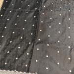 Black self design with gold motifs benaras saree