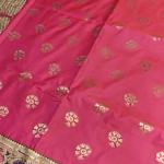 Rani pink meenakari work benaras saree