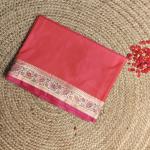 Rani pink with meenakari work border benaras saree