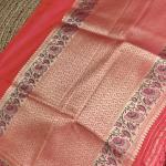 Rani pink with meenakari work border benaras saree