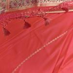 Rani pink with meenakari work border benaras saree