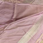 Soft Lavender jaal pattern benaras saree