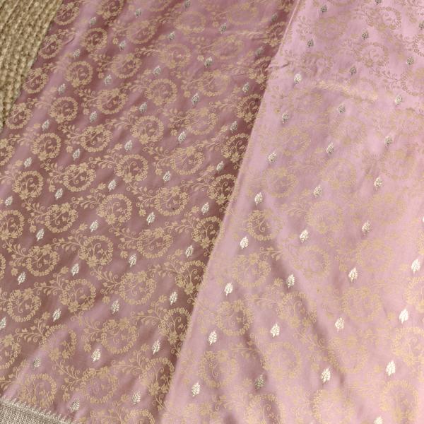 Soft Lavender jaal pattern benaras saree