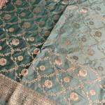 Pastel green jaal pattern benaras saree