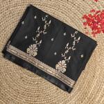 Black jaal pattern Benaras saree