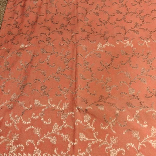 Saffron jaal pattern georgett Benaras saree
