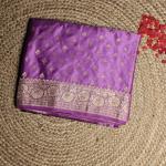 Purple with buttas Benaras saree