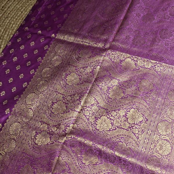 Purple with buttas Benaras saree