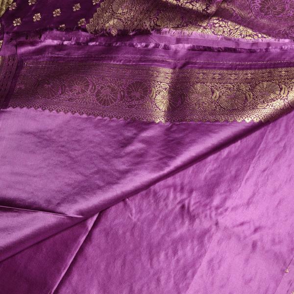 Purple with buttas Benaras saree