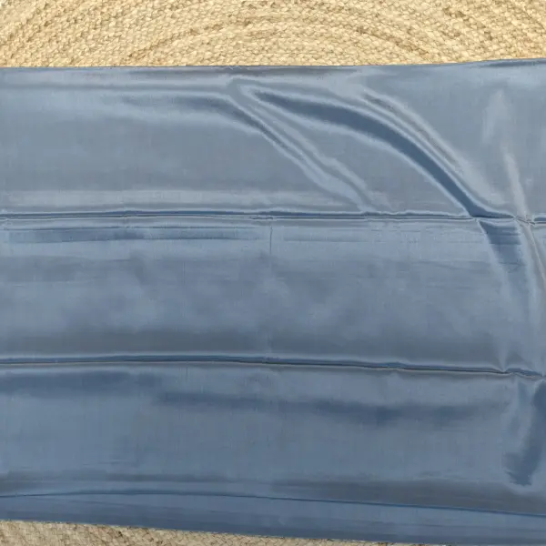 Grey and pink border pure crepe silk saree 120gsm