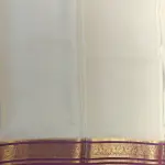 Cream body with green and pink rich border pure crepe silk saree 120gsm
