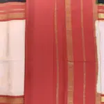 Baby pink and black 2D pure crepe silk saree 120gsm