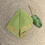 Parrot green with contrast pink pallu and blouse pure crepe silk saree 120gsm