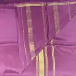 Purple long bentex border pure crepe silk saree 120gsm