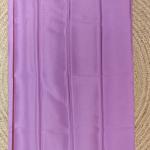 Lavender with maroon border pure crepe silk saree 70gsm